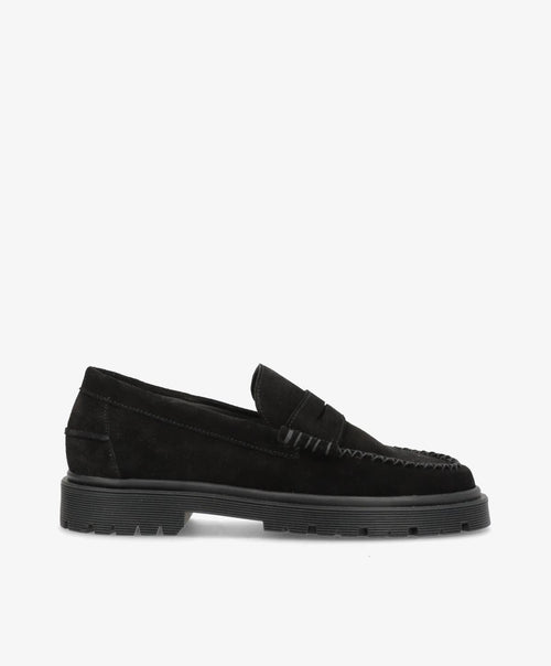 MONROE S - Sort Ruskind - Loafers - Dame