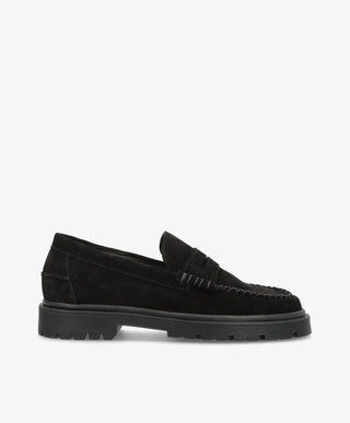 Preorder - lev. uge 36 - MONROE S - Sort Ruskind - Loafers - Dame
