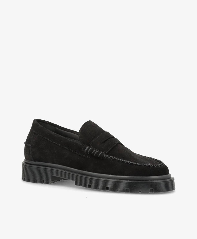 Preorder - lev. uge 36 - MONROE S - Sort Ruskind - Loafers - Dame