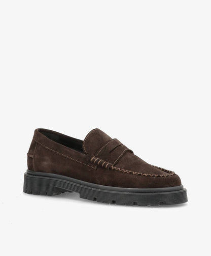 MONROE S - Mørkebrun Ruskind - Loafers - Dame