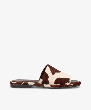 ONRY Feel Ha - Cow brun pony hair læder - Flat sandals Dame