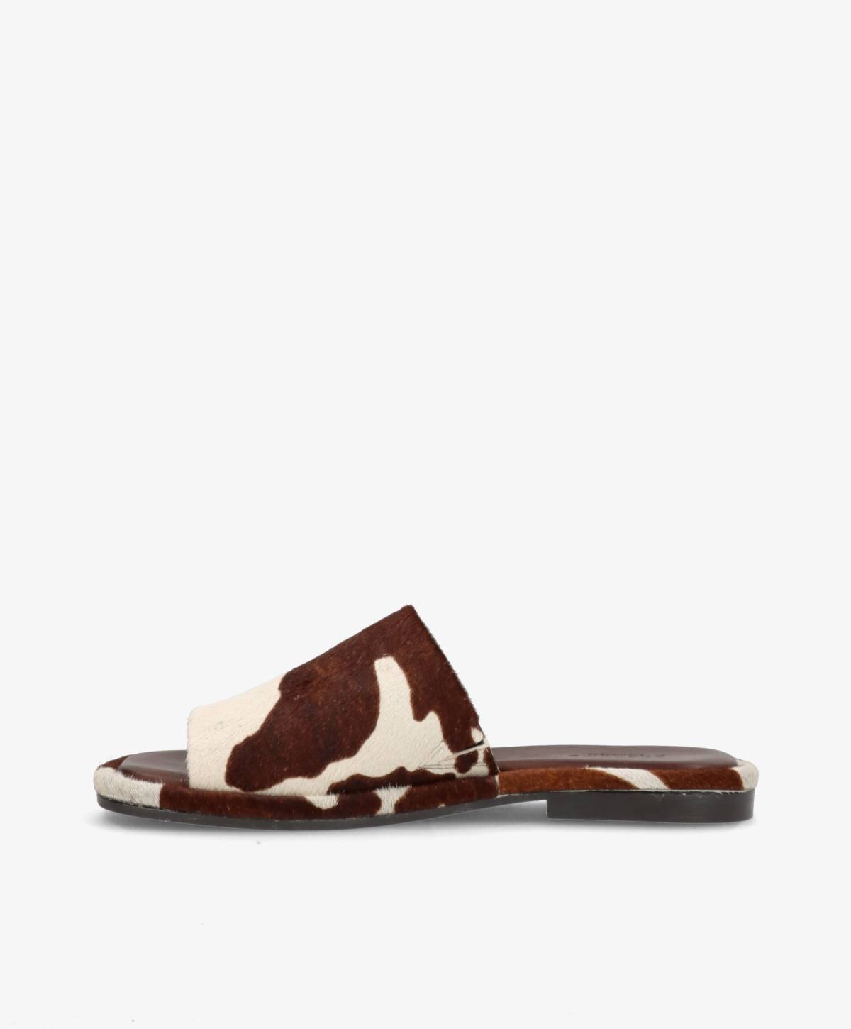 ONRY Feel Ha - Cow brun pony hair læder - Flat sandals Dame