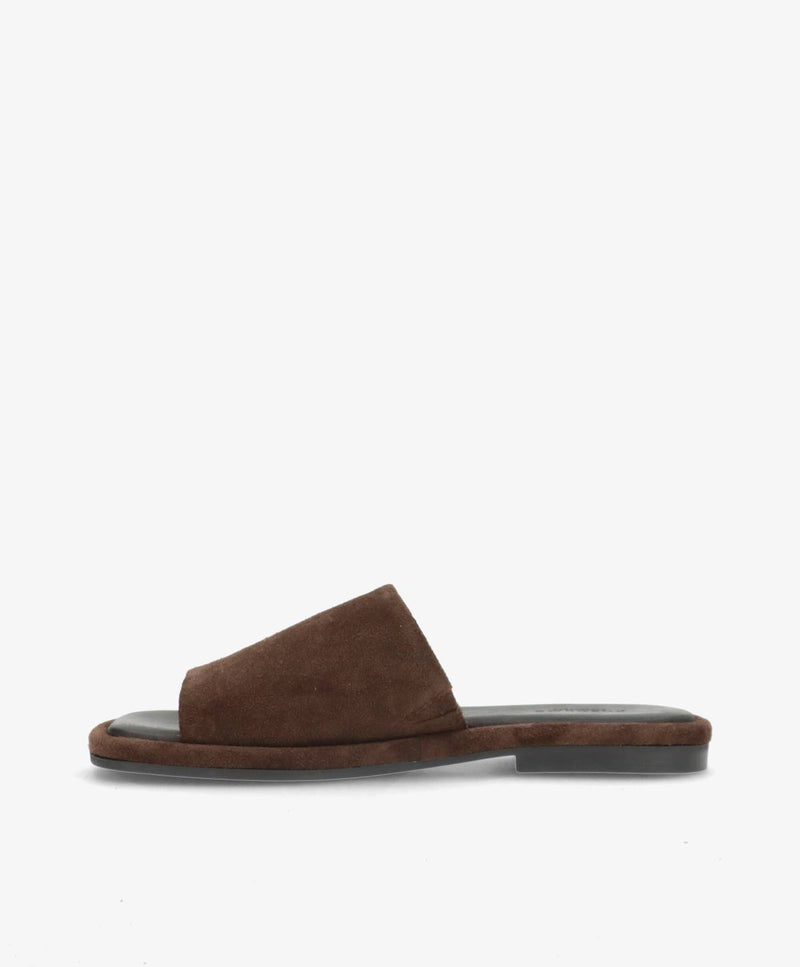 ONRY Feel SO - Chokoladebrun ruskind oil - Flat sandals Dame