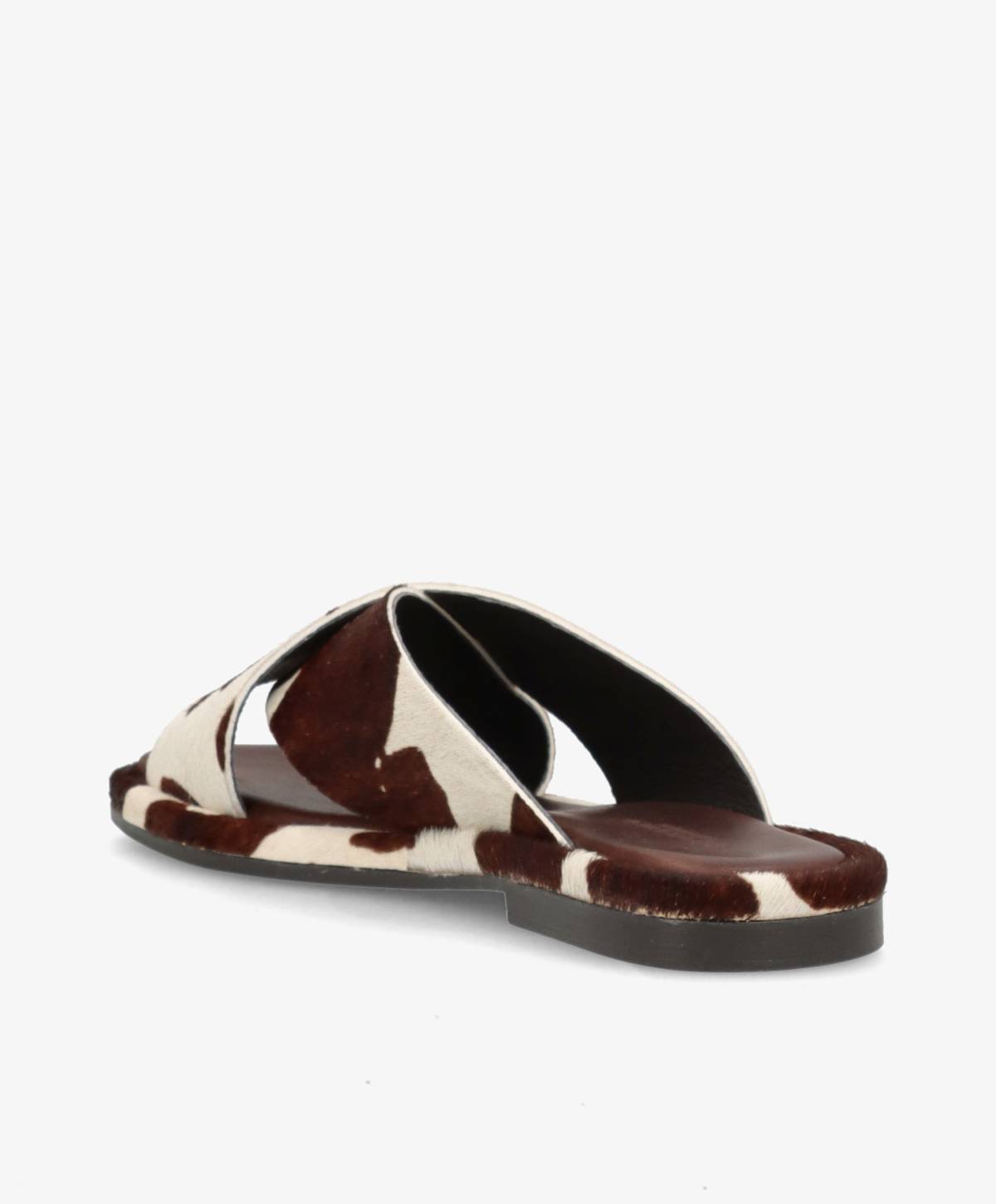 ONRY Ha - Cow brun pony hair læder - Flad sandal Dame