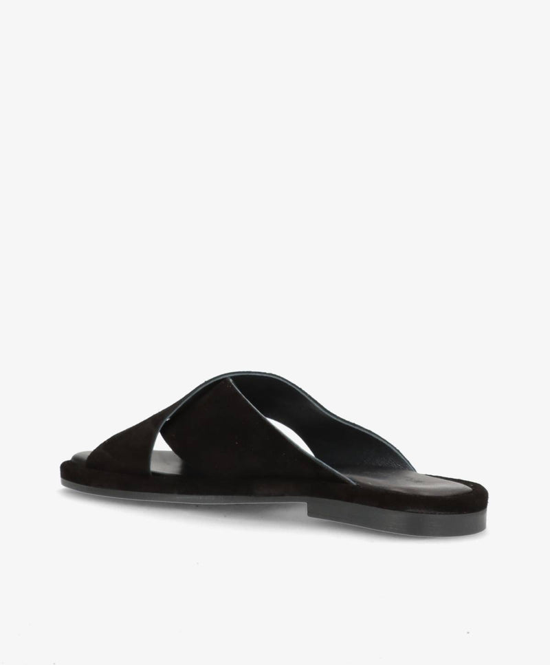 ONRY S - Sort ruskind - Flad sandal Dame