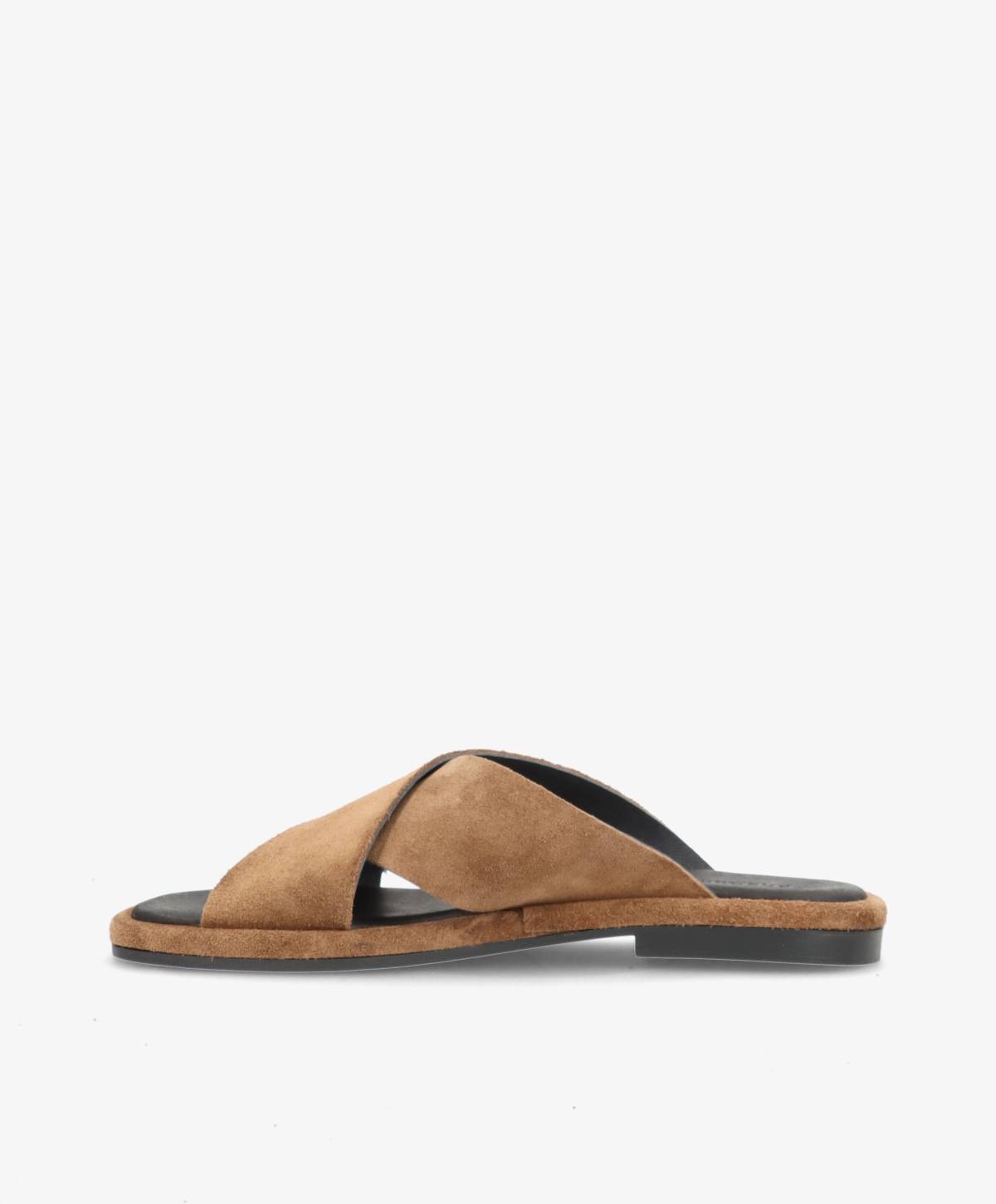 ONRY SO - Camel ruskind oil - Flat sandals Dame