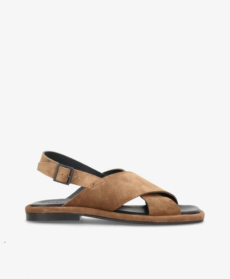 ONRY Strap SO - Camel ruskind oil - Flad sandal Dame