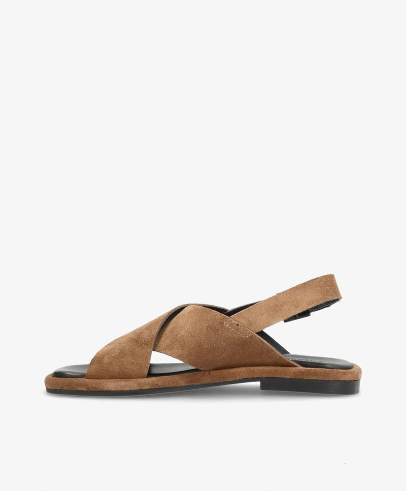 ONRY Strap SO - Camel ruskind oil - Flad sandal Dame