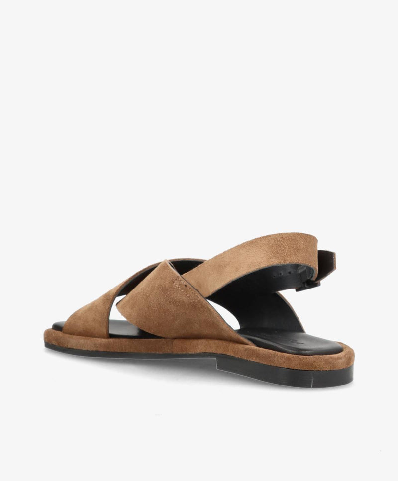 ONRY Strap SO - Camel ruskind oil - Flad sandal Dame