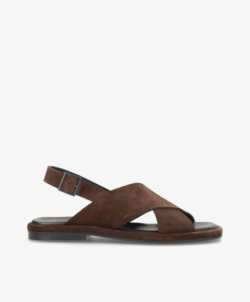 ONRY Strap SO - Chokoladebrun ruskind oil - Flad sandal Dame
