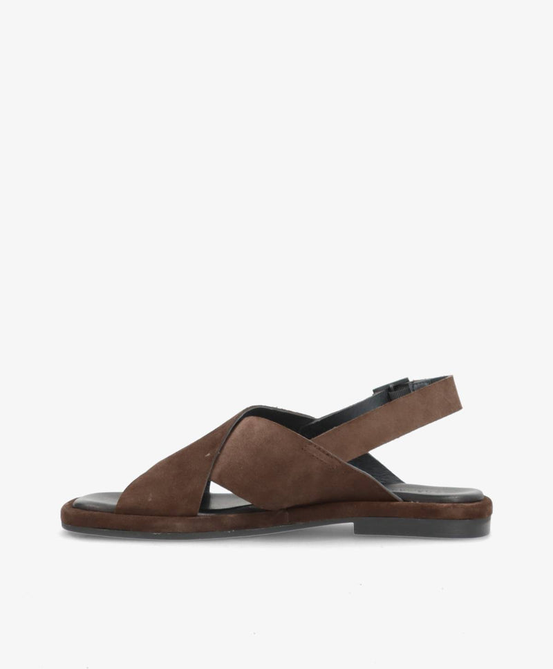 ONRY Strap SO - Chokoladebrun ruskind oil - Flad sandal Dame