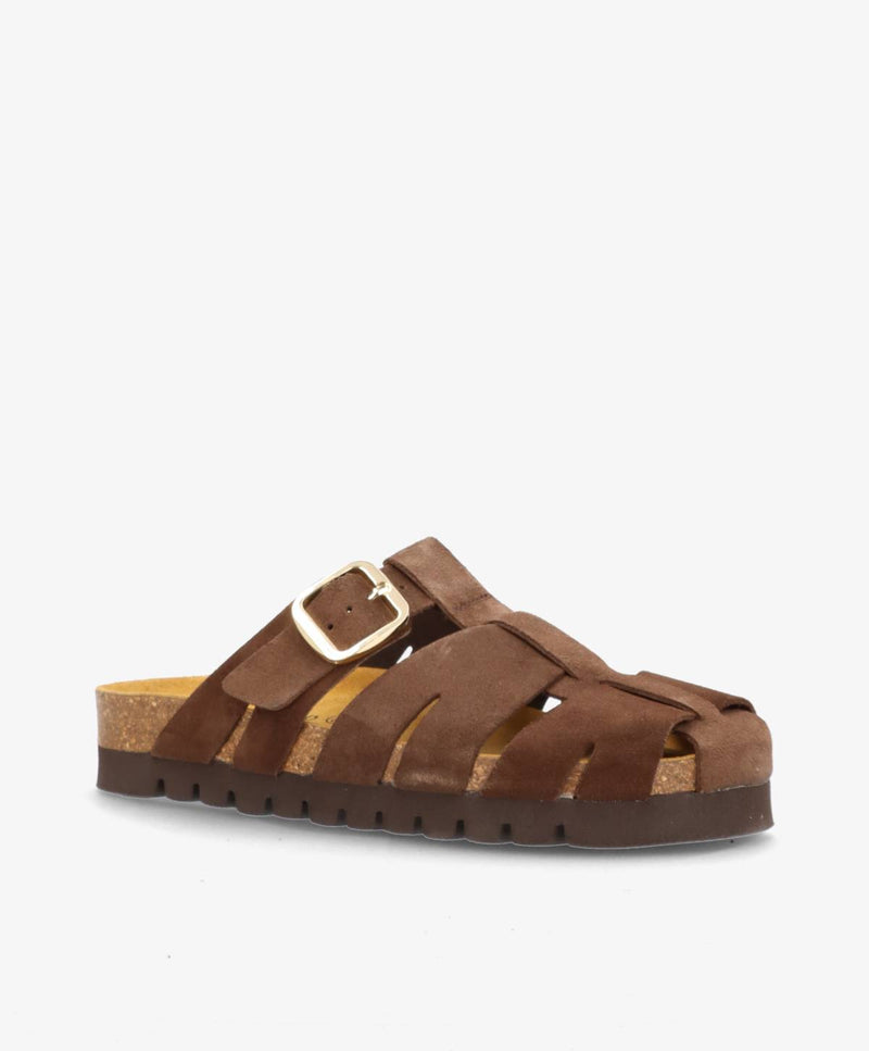 PUNCH S - Mørkebrun ruskind - Sliders Dame