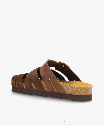 PUNCH S - Mørkebrun ruskind - Sliders Dame