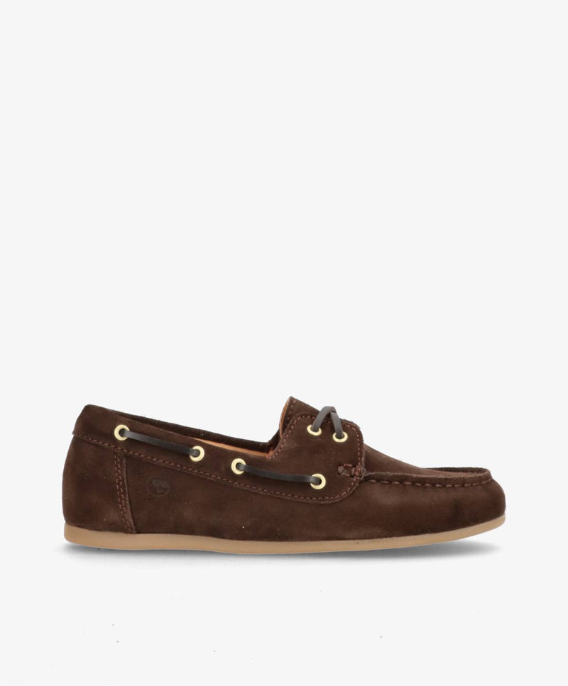 RAFTER S - Mørkebrun ruskind - Boat shoes Dame