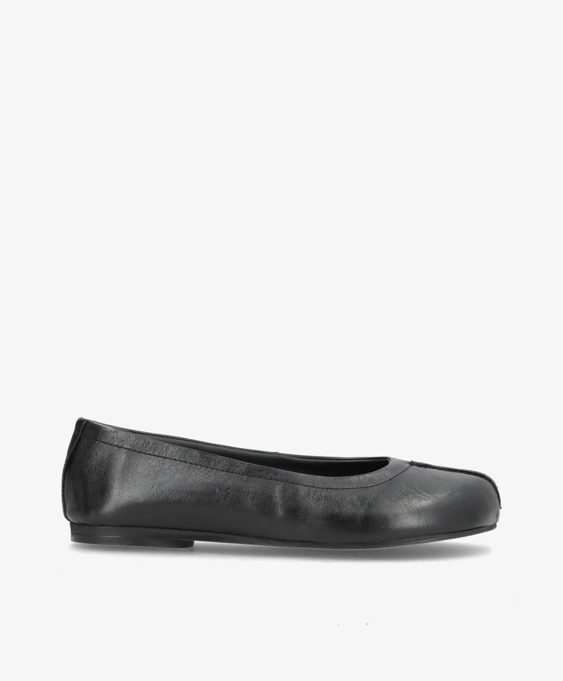 SENSES - Sort Læder - Ballerina wide  - Dame