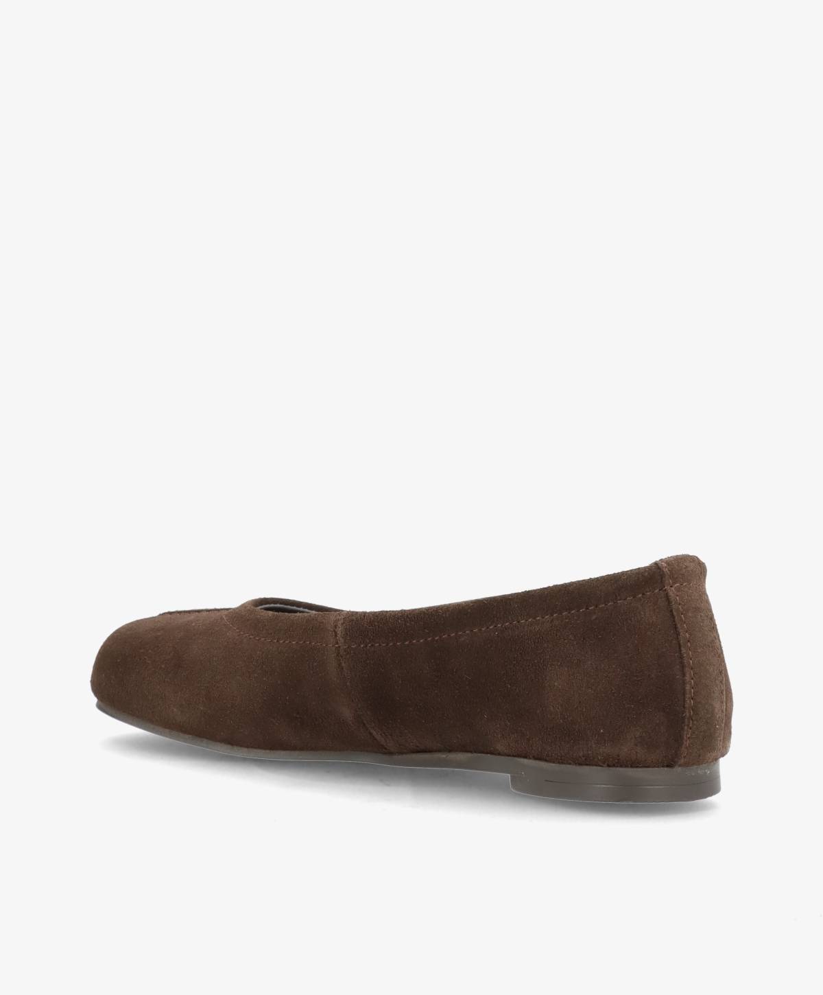 SENSES S - Mørkebrun Ruskind - Ballerina wide  - Dame