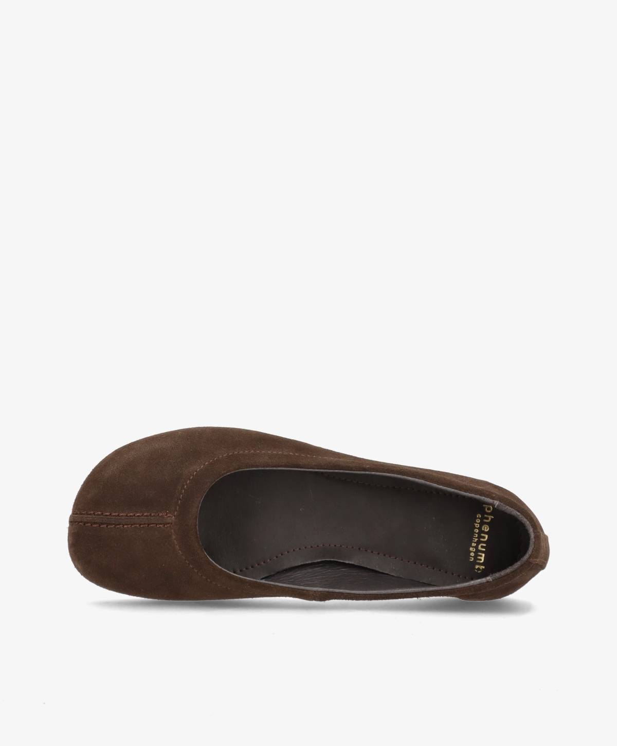 SENSES S - Mørkebrun Ruskind - Ballerina wide  - Dame