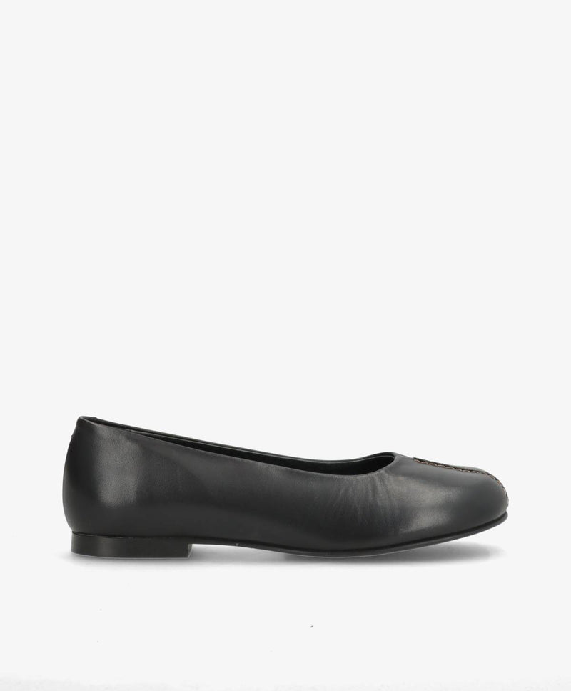 Preorder - lev. uge 39 - WHISBARE - Sort Læder - Barefoot Ballerina - Dame