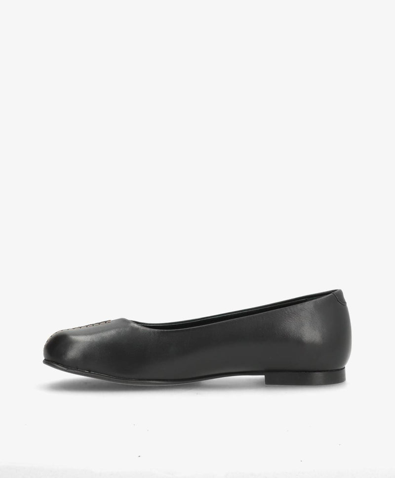 Preorder - lev. uge 39 - WHISBARE - Sort Læder - Barefoot Ballerina - Dame