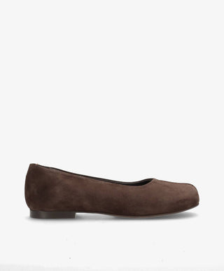 Preorder - lev. uge 39 - WHISBARE S - Mørkebrun Ruskind - Barefoot Ballerina - Dame