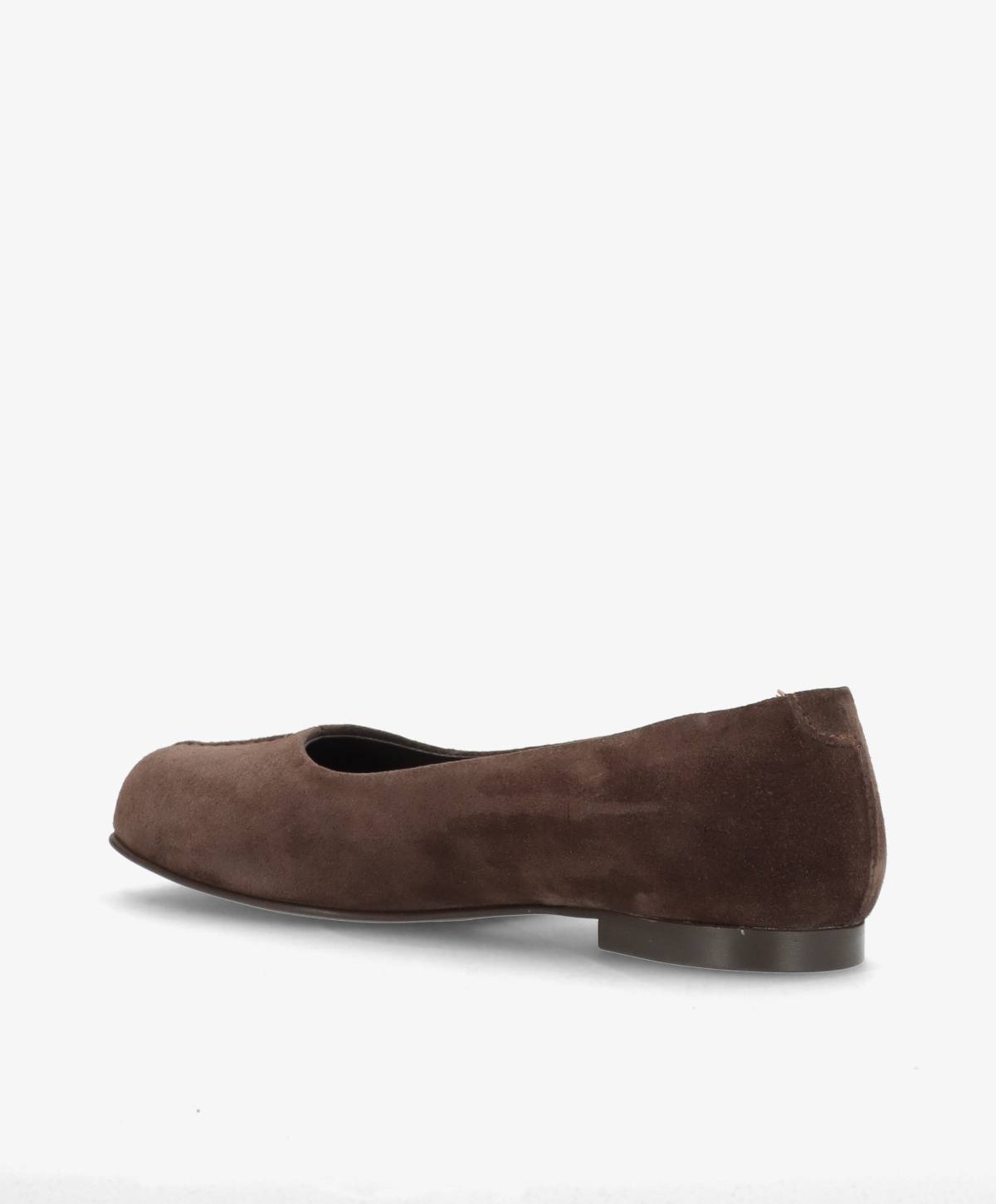 WHISBARE S - Mørkebrun Ruskind - Barefoot Ballerina - Dame