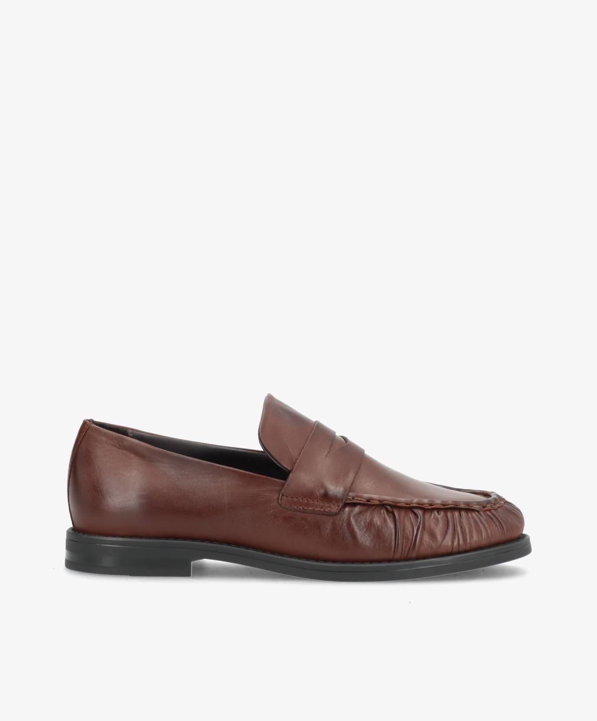 WHISPER - Mørkebrun blødt læder - Loafers Dame