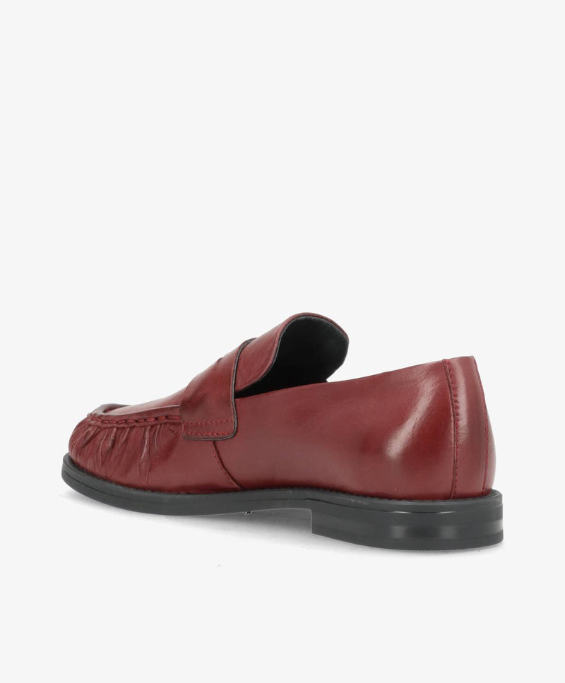 WHISPER - Vinrød blødt læder - Loafers Dame