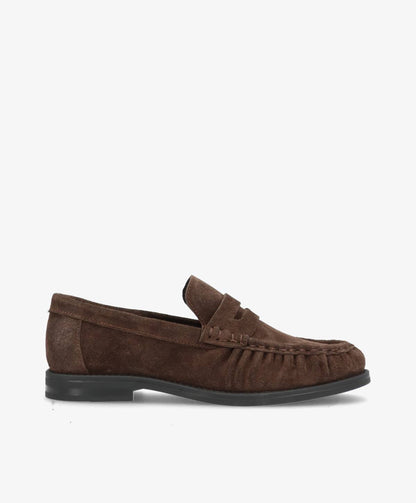 WHISPER S - Mørkebrun ruskind - Loafers Dame