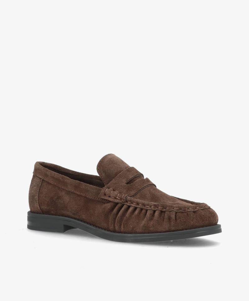 WHISPER S - Mørkebrun ruskind - Loafers Dame