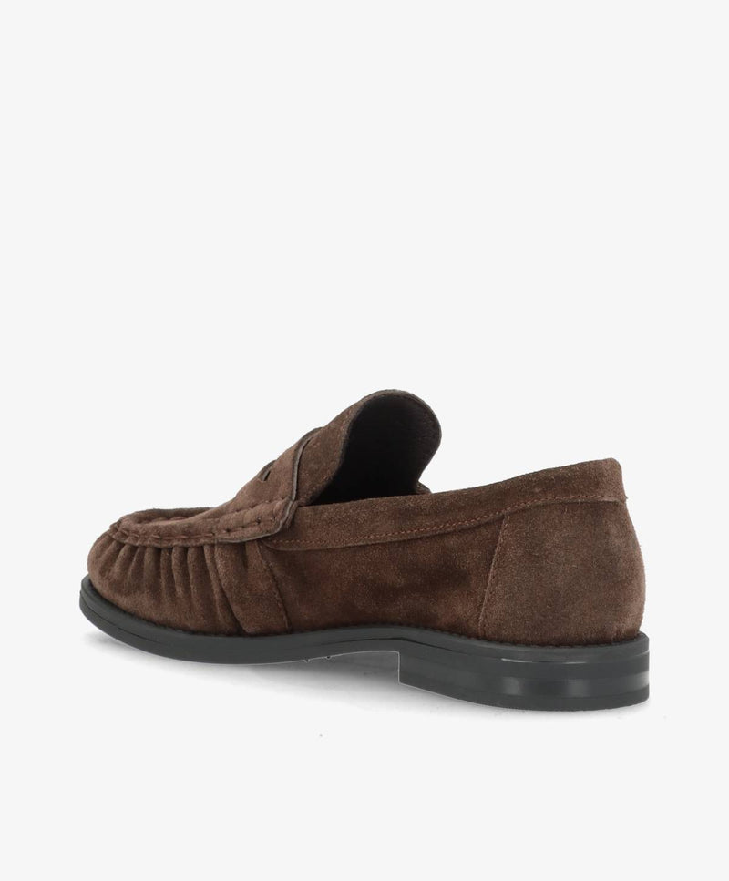 WHISPER S - Mørkebrun ruskind - Loafers Dame