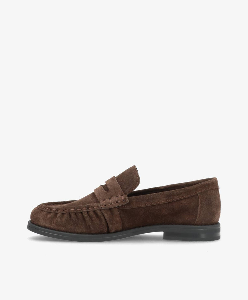 WHISPER S - Mørkebrun ruskind - Loafers Dame