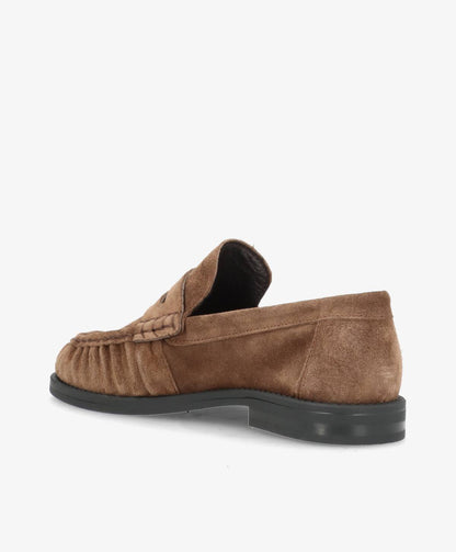WHISPER S - Mørk beige ruskind - Loafers Dame