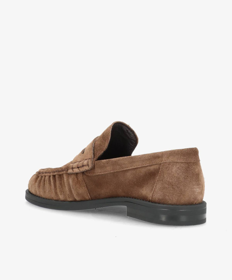 WHISPER S - Mørk beige ruskind - Loafers Dame