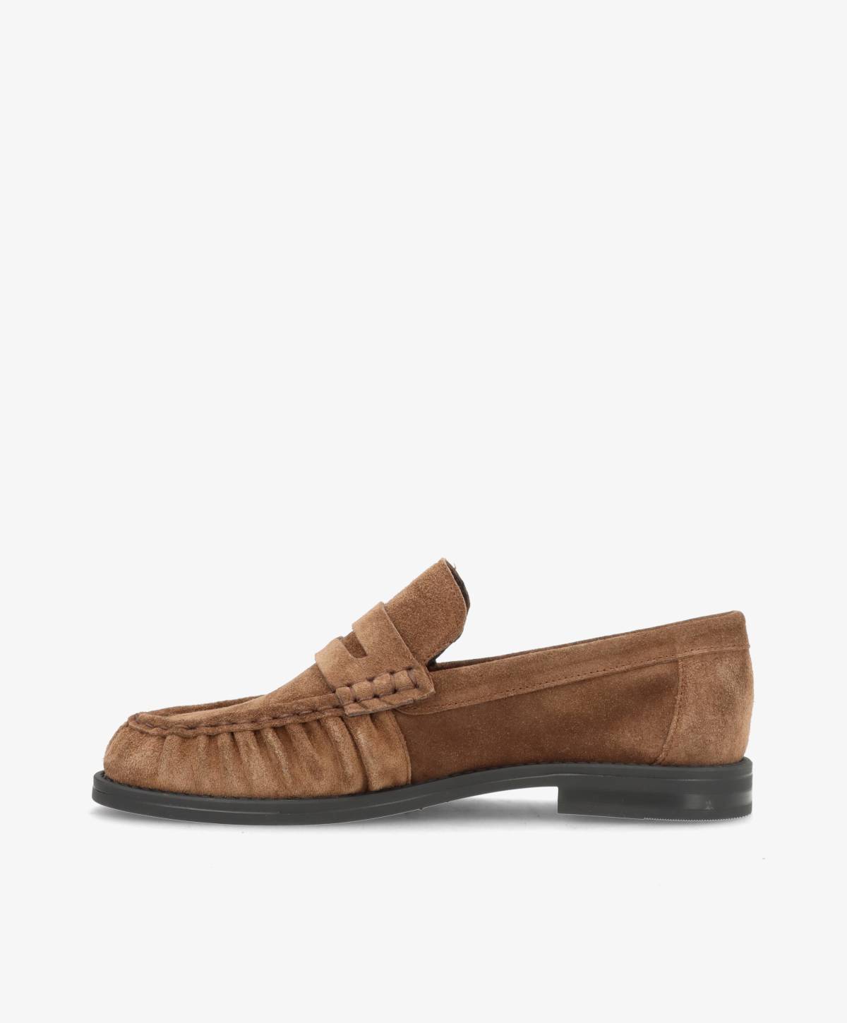 WHISPER S - Mørk beige ruskind - Loafers Dame