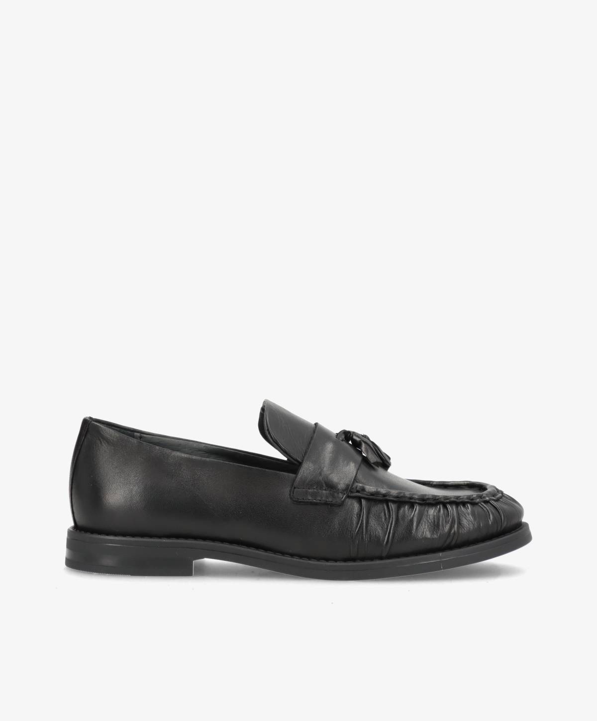WHISPER TASS - Sort blødt læder - Loafers Dame