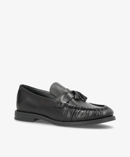 WHISPER TASS - Sort blødt læder - Loafers Dame