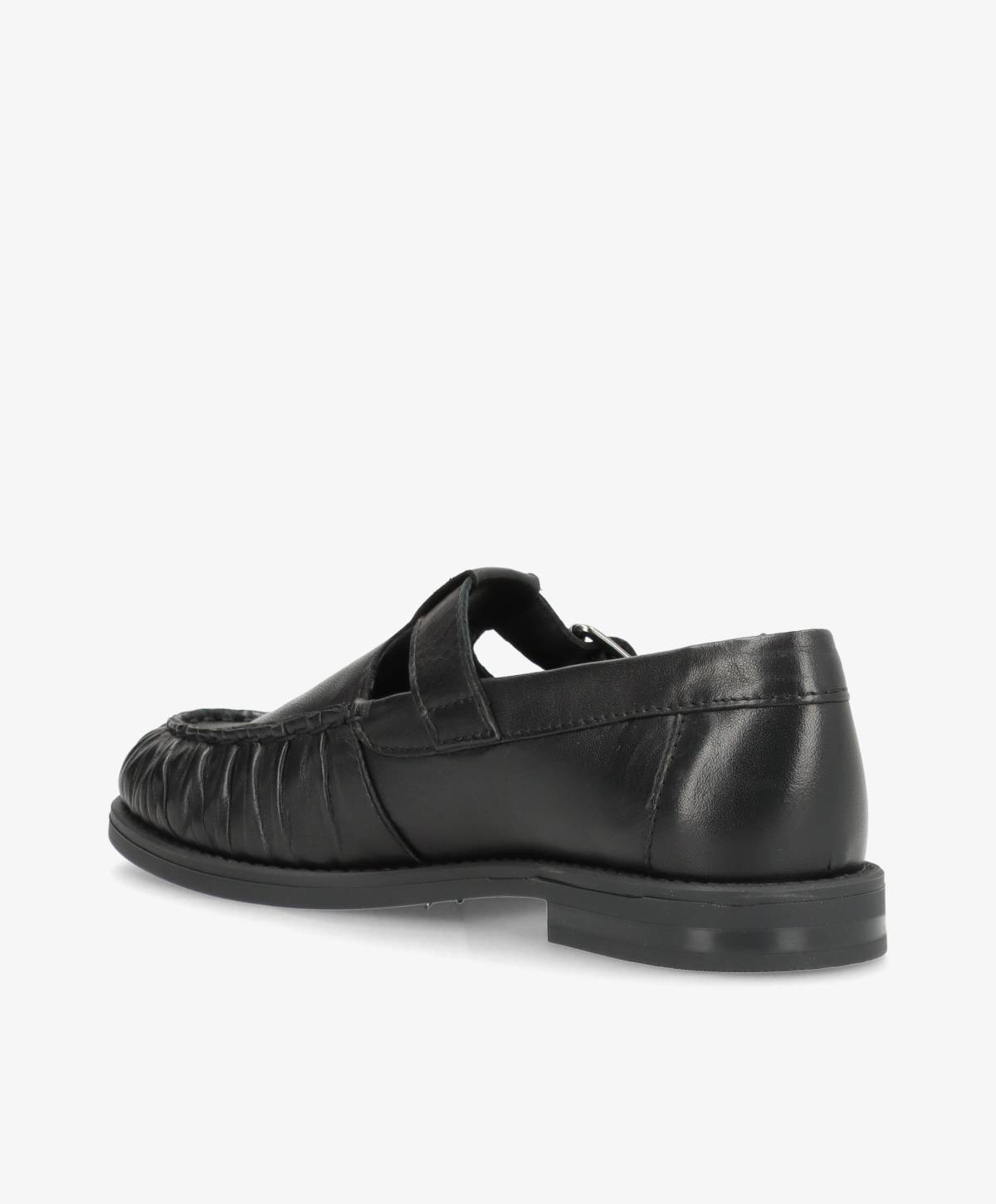 WHISPER TEE - Sort blødt læder - T-strap shoes Dame