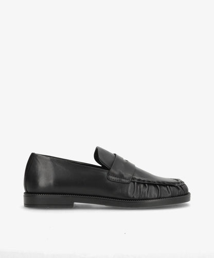 WHISPER WIDE - Sort Læder - Loafers - Dame
