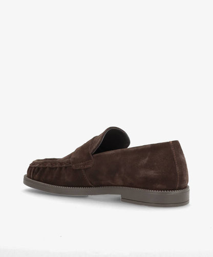Preorder - lev. uge 39 - WHISPER WIDE S - Mørkebrun Ruskind - Loafers - Dame
