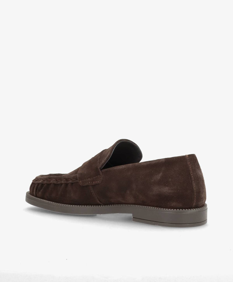 Preorder - lev. uge 39 - WHISPER WIDE S - Mørkebrun Ruskind - Loafers - Dame