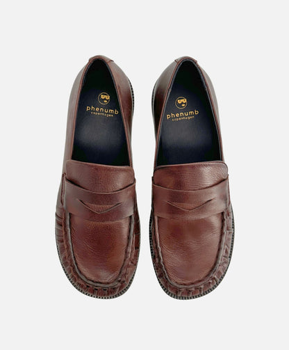 WHISPER WIDE - Mørkebrun Læder - Loafers - Dame