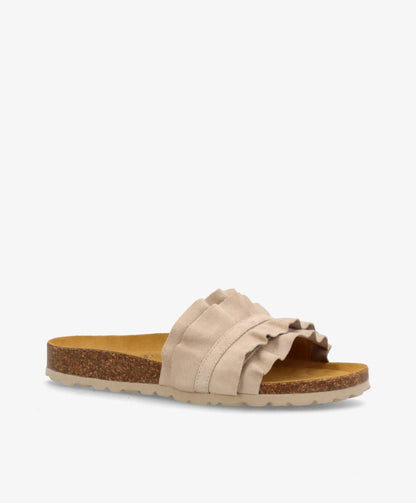 ATLAS - Beige ruskind - Sliders Dame