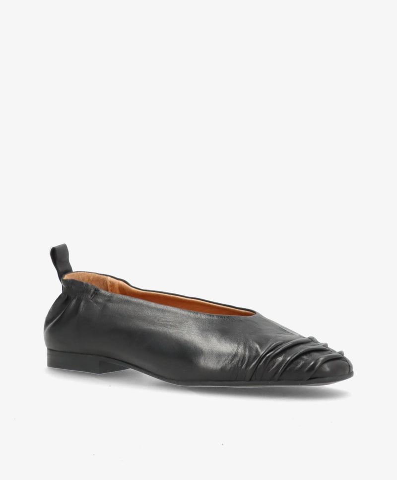 AZURA - Sort læder - Ballerina Dame