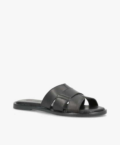 BALOU - Sort læder - Sliders Dame