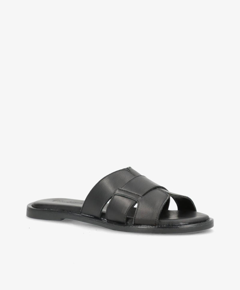 BALOU - Sort læder - Sliders Dame