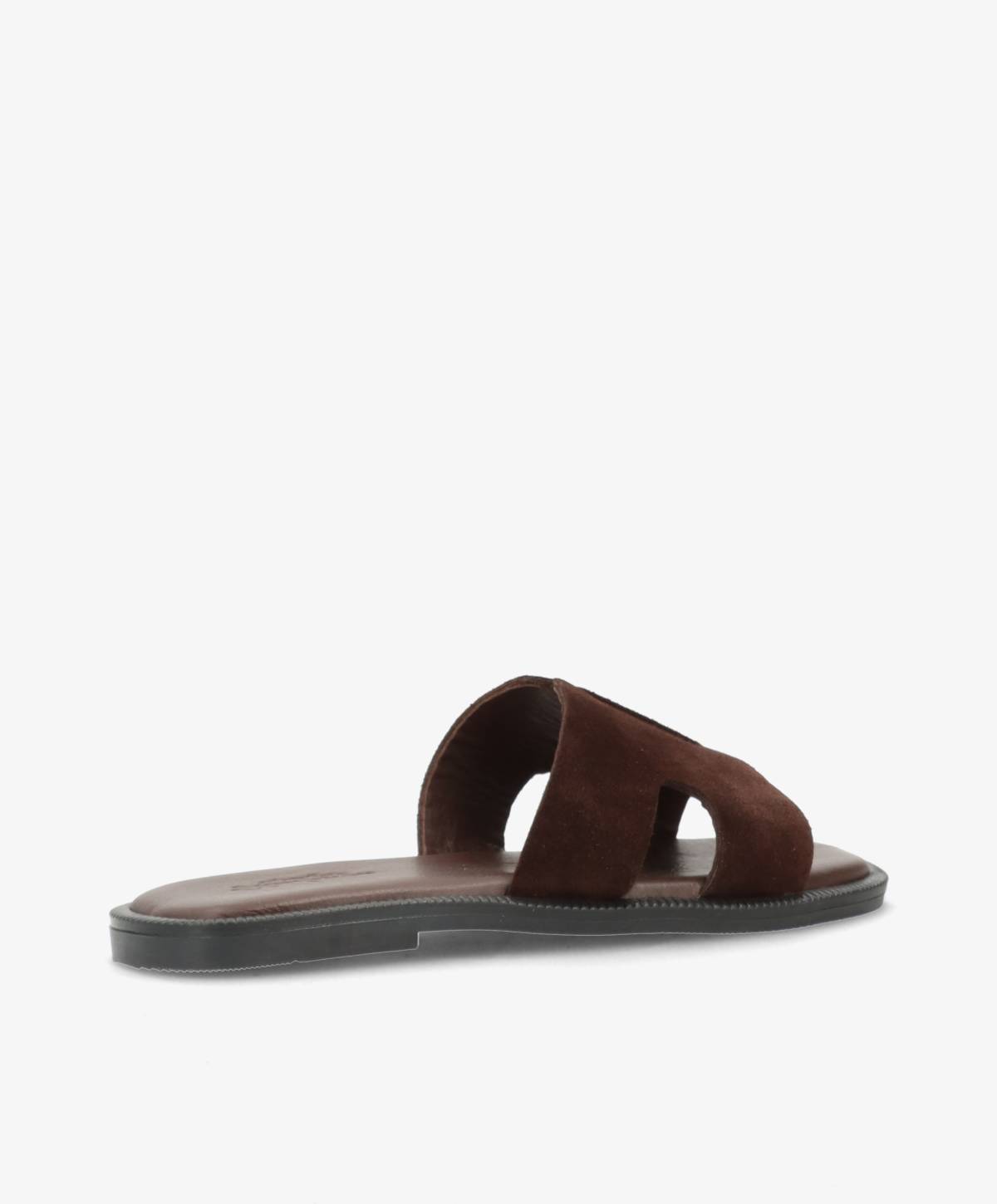 BIENNE S - Mørkebrun ruskind - Sliders Dame