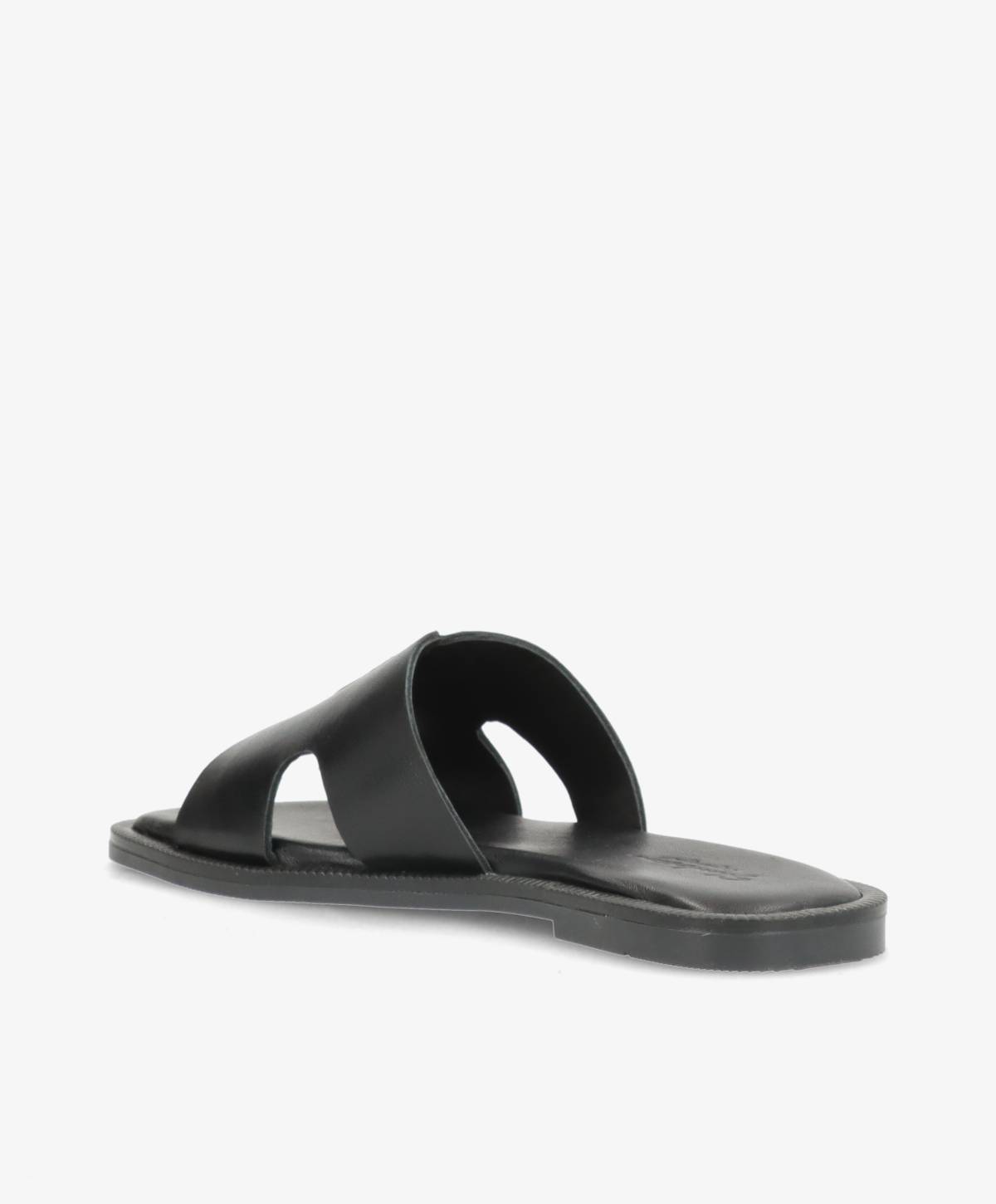 BIENNE - Sort læder - Sliders Dame