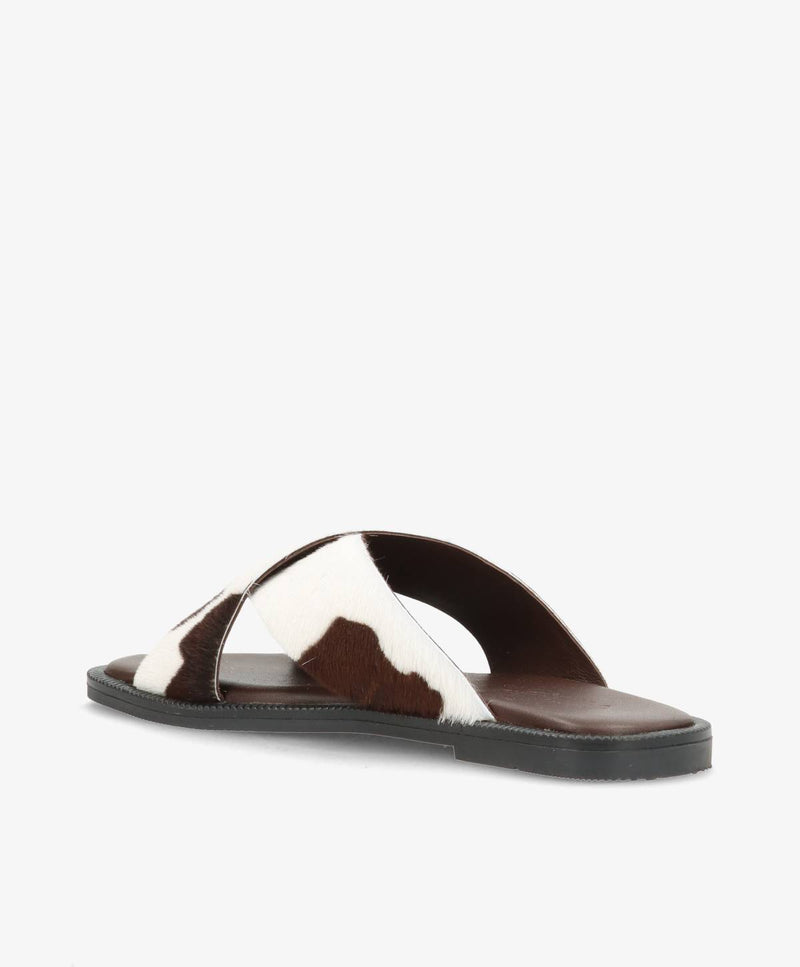 BIONNE Ha - Cow brun pony hair læder - Sliders Dame