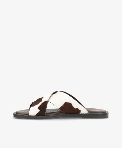 BIONNE Ha - Cow brun pony hair læder - Sliders Dame