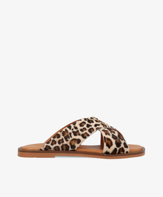 BIONNE Ha - Leopard pony hair læder - Sliders Dame